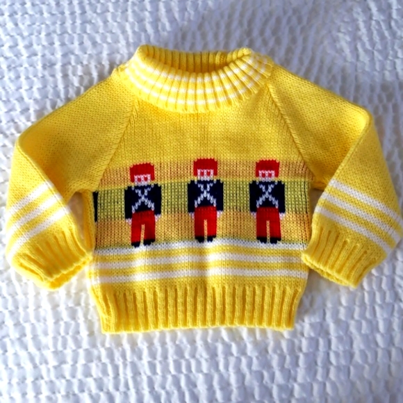 Vintage Other - Vintage Christmas Baby Sweater Nutcracker Soldier